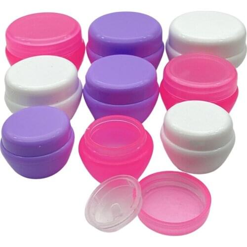 20Pcs Cosmetics Jar Box 5g 10g 20g 30g 50g Makeup Cream Cosmetic Bead Storage Pot Container Round Bottle Portable Plastic Case