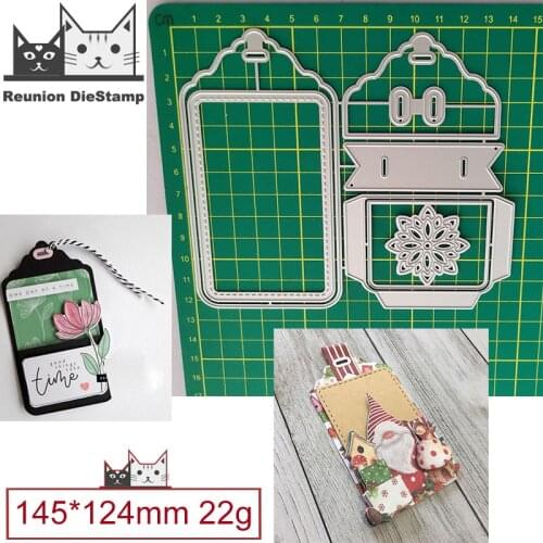 2021 Cut Die Christmas Label Tag Metal Cutting Dies Decorative DIY Scrapbooking Steel Craft Die Cut Embossing Paper Cards