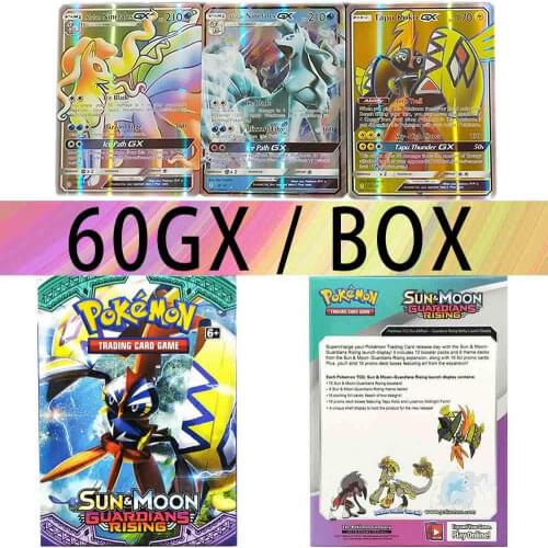 60PCS/Box TAKARA TOMY Pokemon VMAX GX EX MEGA Cards Tag Game Booster Box English Trading Battle Shining Card Collection Kids Toy