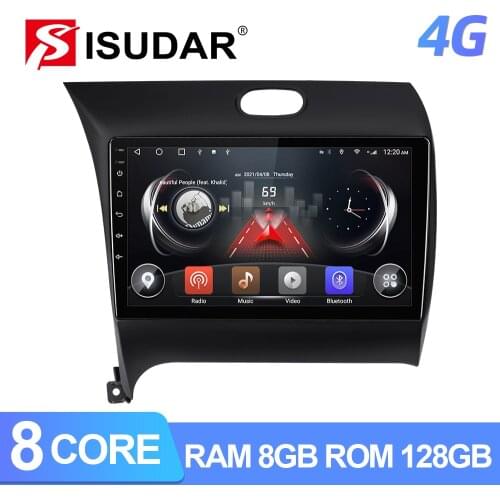 ISUDAR T72 QLED Android 10 Car Radio For Kia/K3/Cerato FORTE 2013-2017 GPS Stereo receiver Octa Core RAM 6GB Camera DSP no 2din