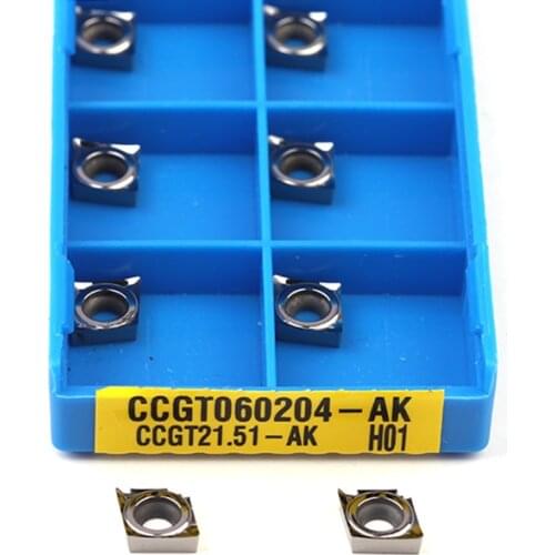 CCGT060202 AK H01 CCGT060204 AK H01 CCGT060208 AK H01 Milling Blade Carbide Cutting Insert Aluminum Turning Tool CNC Lathe Tool