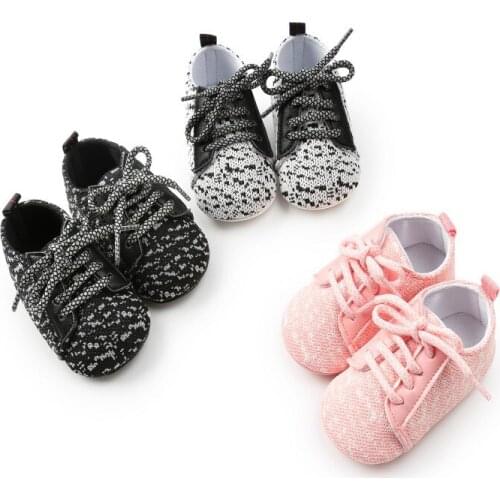 Spring Autumn Newborn Baby Shoes Infant Classic Casual Lace-Up Sneakers Toddler First Walkers