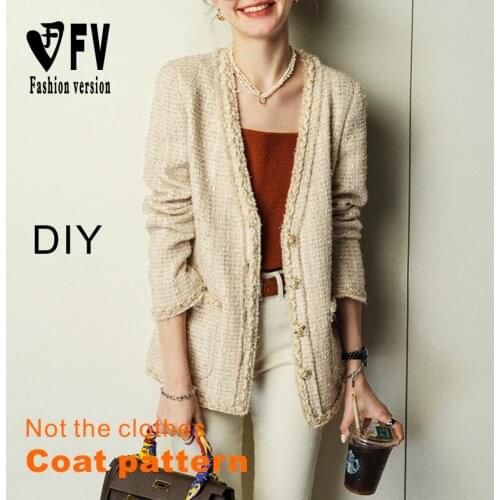 Cutting drawing womens short coat garment pattern 1:1 physical pattern BWT-127
