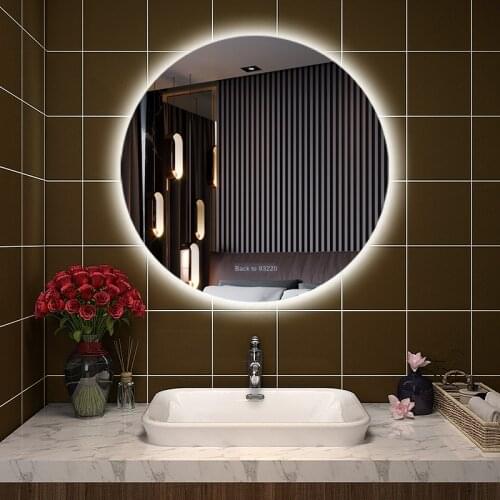 Energy-saving intelligent mirror touch switch LED round mirror HD silver mirror wall-mounted bathroom mirror intelligent demisti