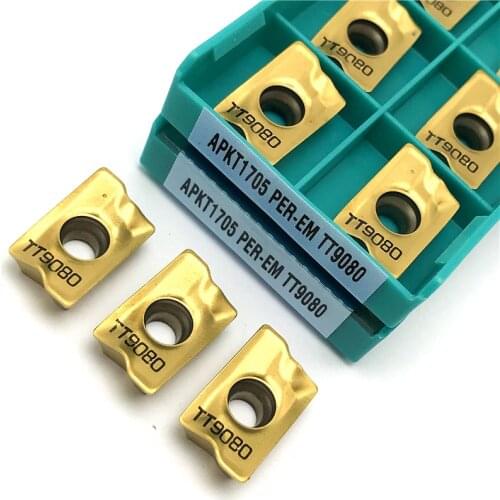 APKT1705 PER-EM TT9080 Indexable tool Milling insert CNC Metal lathe tool Cutting tool apkt 1705 Turning insert