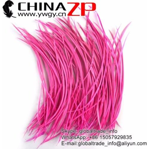 CHINAZP Goose Feathers 20~25cm(8 to 10 inch) Bulk Wholesale Smooth Pink Dyed Goose Biots Feathers Juju Hat
