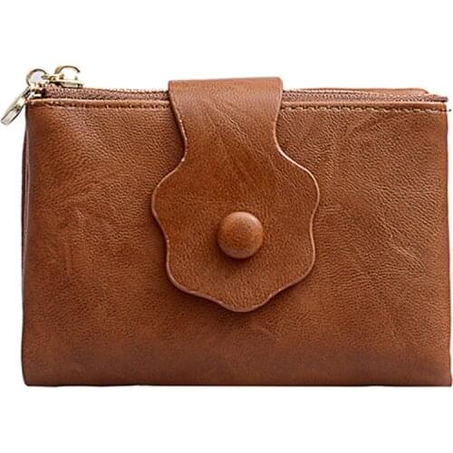 Women 2021 Wallet Leather Zipper Coin Bag Women Solid Wallet Female Purses Small Walet Money Bag Zipper Card Holder for Girls