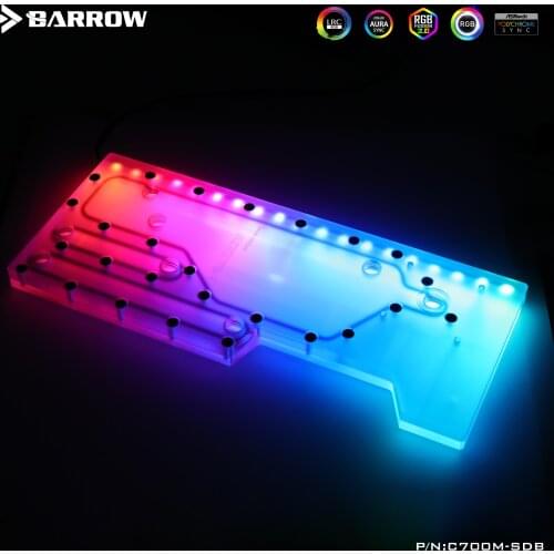 Barrow C700M-SDB PC water cooling water way plate for Cooler Master C700M case guide waterway plate Aurora