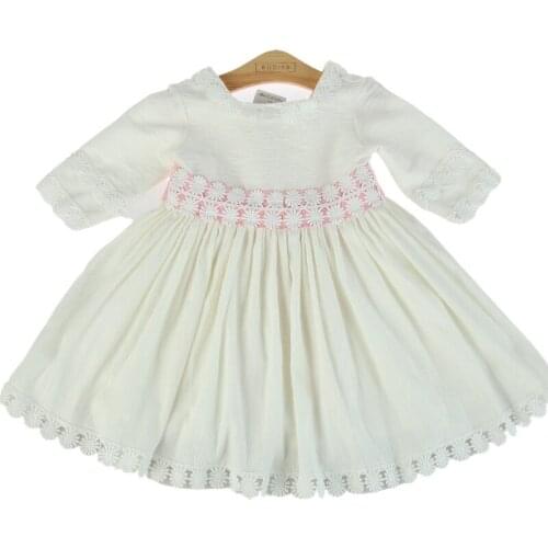 Summer Girl Spanish Sweet Wedding Dress Toddler Girl White Party Dress Birthday Dress Toddler Girl Christmas Outfits Eid Clothes