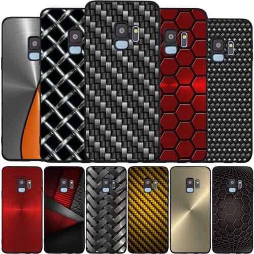 Brushed Metal Texture Black Silicone Phone Case For Samsung S21 S20 A11 S10 S10E S9 S8 Plus Lite Note10 Note20 Ultra TPU Cover