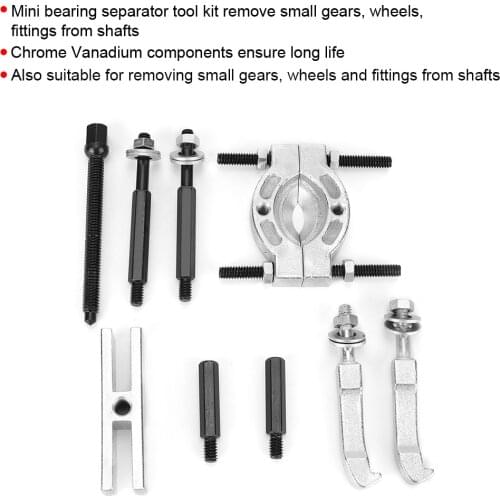 Mini Car Bearing Separator Puller Set Bearing Removal Tool Bar-Type Splitter Gear Puller Fly Wheel Tool Kit