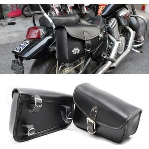 Motorcycle Saddlebags Bucket Style Side Box for Harley Sportster XL883 iron XL1200 XL48 SuperLow Custom Saddle Bag Luggage Bags