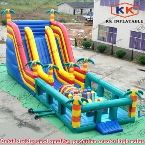 Jungle inflatable dry slide for children jumper party