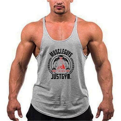 New Gym Summer Brand Sports Clothing Bodybuilding Tank Tops Men Fitness Training Sleeveless Shirt Cotton Muscle Running Singlets