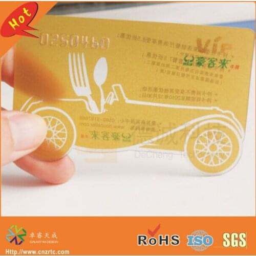 2016 new design Free design!0.3mm thickness credit card size transparent material plastic clear cards