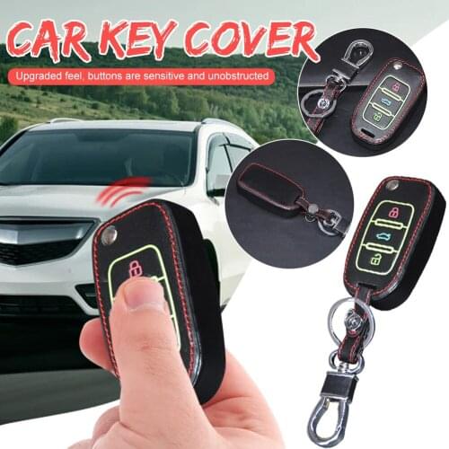 New Car Key Cover Leather Key Fob Case Flip Protetcor Remote Key Case Protector For VW Bora Lavida Tiguan Passat Jetta Santana