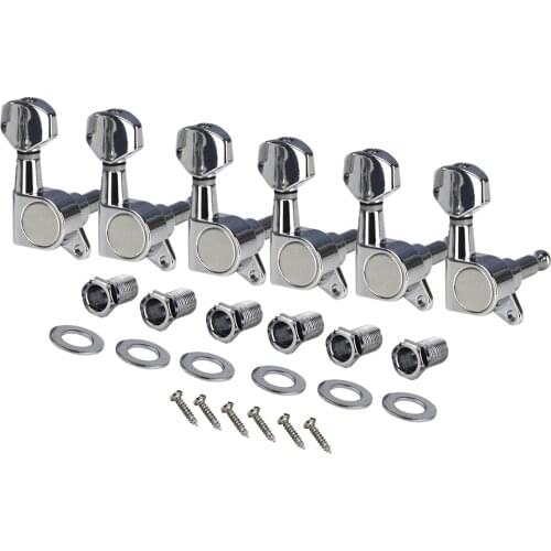 NEW Set of 6pcs Closed Chrome Guitar Tuners Machine Heads Tuning Pegs Keys 6R / 6L for Electric Guitar