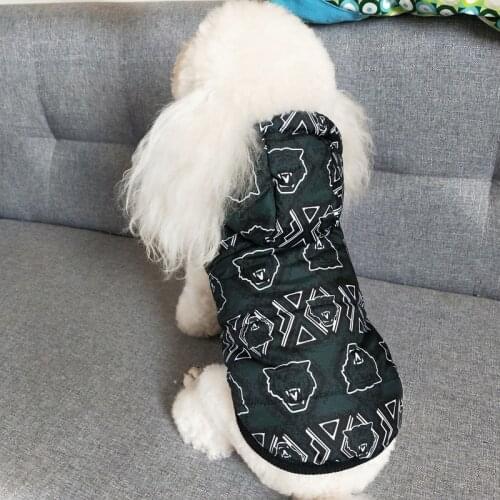 Pet Clothes Pet Autumn/winter New Style Cotton Coat Hooded Waistcoat Dog Plus Velvet Warm Coat Cotton Vest Teddy Dog Clothes