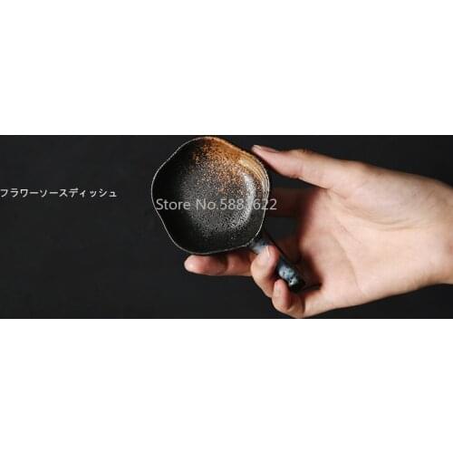 Retro Practical Small Taste Dish Chopsticks Holder Oil Soy Sauce Dish Ceramic Home Japanese Mini Dish