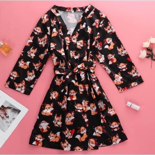 Plus Size Satin Silk Pajamas Women Nightdress Lingerie Robes One-Piece Squirrel Underwear Mujer Sleepwear Sexy Black