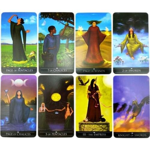Silver Witchcraft Tarots Cards English Version 78-Card Deck Oracle Divination Fate Party Board Game