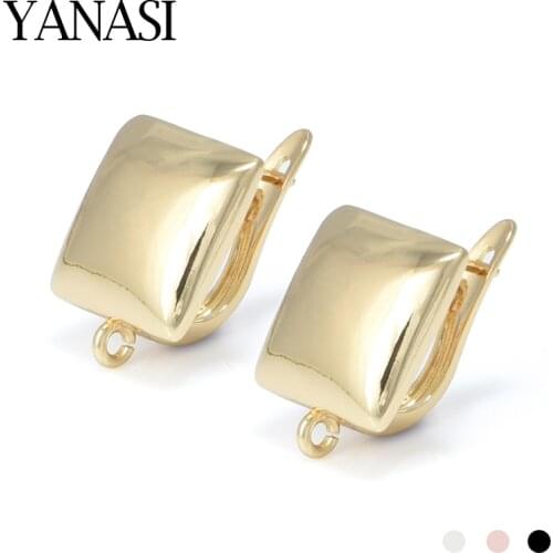NEW Brass Gold/Silver Color Big Earring Hooks Accessories for DIY Tassle Pearl Earrings Making Handmade Jewellery Supplies