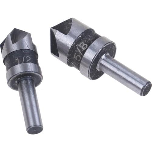 2pcs/Set Hot Countersink Drill Bit 82 Degree Point Angle Chamfer Countersinking Cutter 1/2, 5/8