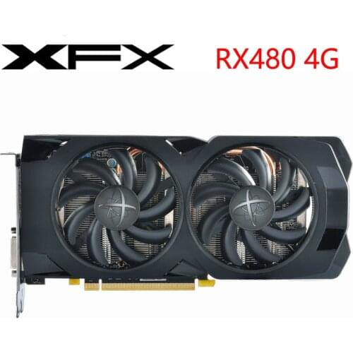 XFX Video Card RX 480 4GB 256Bit GDDR5 Graphics Cards for AMD RX 400 series VGA Cards RX480 DisplayPort 570 580 480 Used