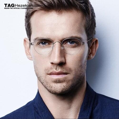 2019 TAG brand round glasses frame men vintage titanium glasses frame women computer eyeglasses frame women/Mens Denmark Korean