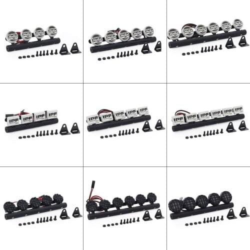 4 5 6LED Car Lamp Beads Round Square Lamps for 1/10 RC Crawler Axial SCX10 90046 TRAXXAS TRX4 RC4WD D90 TF2 Body Shell Lights