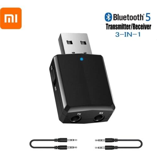 3 in 1 EDR Adapter USB Bluetooth 5.0 Transmitter Receiver Dongle 3.5mm AUX for TV PC Headphones Home Stereo Car HIFI Audio