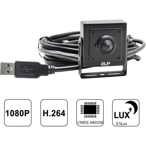 Aluminum mini case 3.7mm lens 1/3 cmos H.264 webcam surveillance 1080P USB Camera for atm kiosk home office security