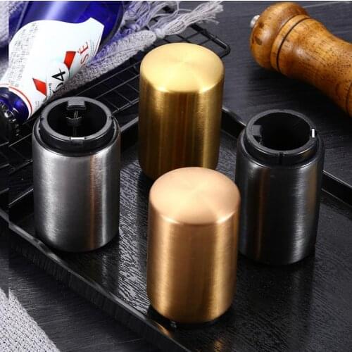 50Pcs/Lot Automatic Beer Bottle Opener Stainless Steel Creative Press Type Cap Opener Wholesale SN3749