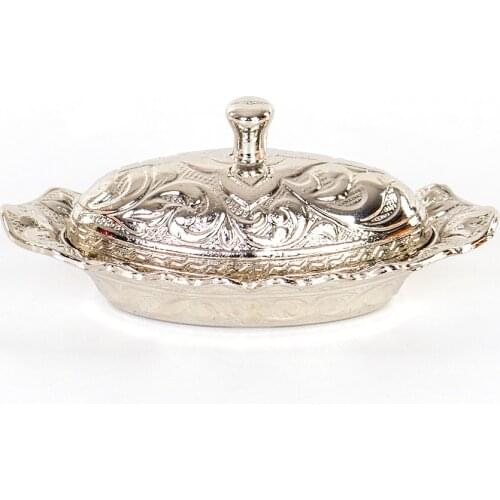 Silver Candy & Turkish Delight Bowl Made With Ottoman Motifs