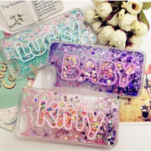 3D Unique Custom name letter heart liquid phone case For Samsung galaxy j2 j3 j4 j5 j6 j7 a5 a6 a7 a8 2017 2018 prime plus pro