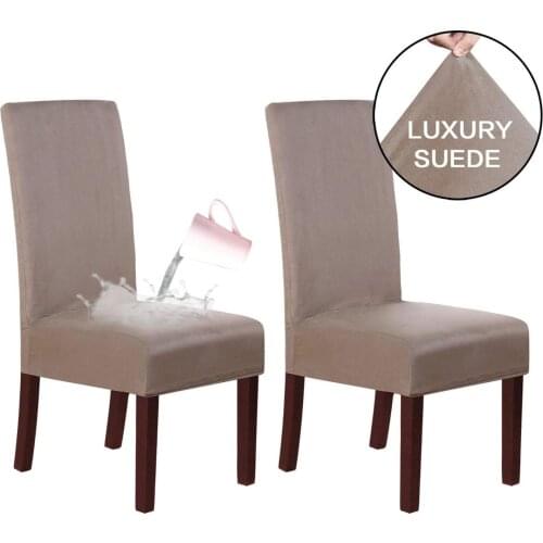 Musk Waterproof Chair Cover Stretch For Kitchen Dining Room Chair Seat Cover For Home Wedding Hotel Chairs Slipcover Case