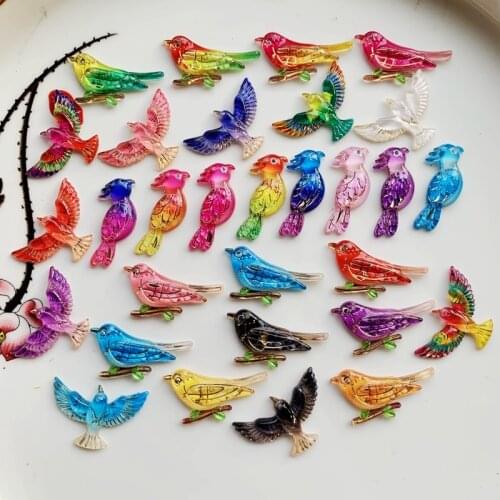 DIY10PCS Various bird shapes flat back rhinestones Make decorative accessories with DIY jewelry rhinestone top