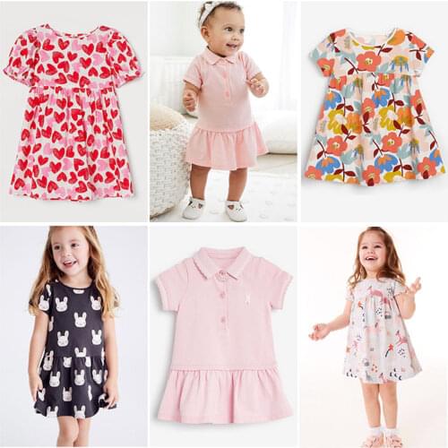 Brand Quality 2021 Spring Dresses for Girls 100% Cotton Baby Girl Clothes Long Sleeve Tops Children Clothing Baby Infant Dress