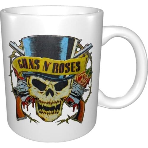 T Hard Rock Gunsnroses Skull Mug Coffee Cup Coffee Mug Thermo Cup 500 Ml Boba Beer Mugs For Men