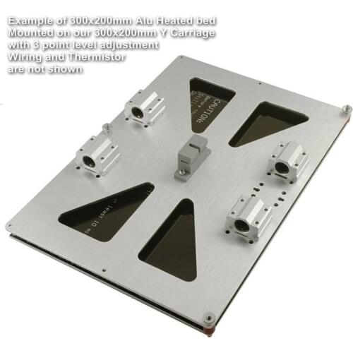 MK3 MK2A 300x200mm Aluminum Heated Bed set with Hardware+Wiring+Thermistor+SC8UU+belt holder for Prusa i3 3D Printer