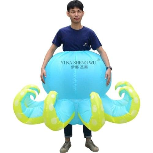 Halloween Half-length Octopus Inflatable Costume Funny Performance Costume Masquerade Props Cosplay Octopus Mount Anime Adult