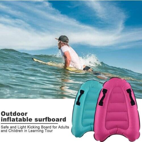 Outdoor Inflatable Surfboard Portable Adult Child Safety Surfing Kick Sea Water Safety Ski Skiing Board Lightweight Water S H1C4