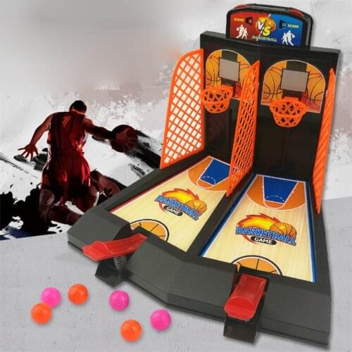 Mini Desktop Finger Basketball Shoot Interactive Battle Toys Family Fun Table Games Machine Anti-stress Hoops Toy For Boys Kids