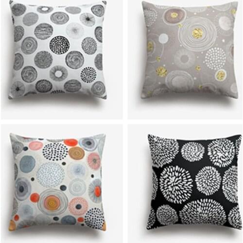 Sweetenlife Creative Geometric Cushion Cover 45x45cm&30x50cm Pillow Covers Decorative Black&White Sofa Cushion Drop Shipping