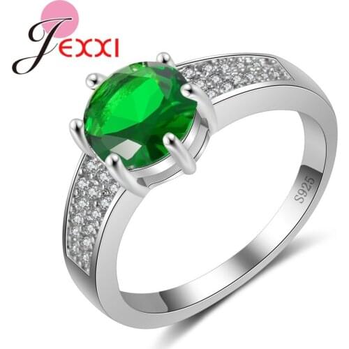 Luxury 925 Sterling Silver Rings For Women Lady Anniversary Bright Cubic Zirconia Female Wedding Accessory Fast Shipping