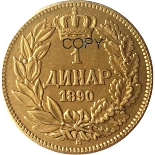 Serbia Kingdom. Alexander I pattern Dinar 1890 1 Dinara Brass Copy Coin wholesale