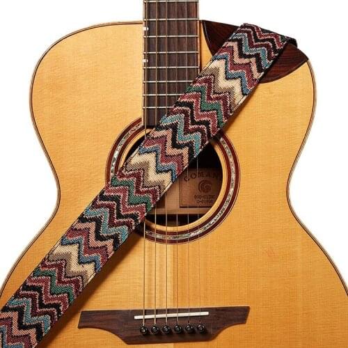 V-Stripe Guitar Strap Multi-Color for Acoustic Electric Guitar Bass Ukuleles Durable Adjustable Parts & Accessories