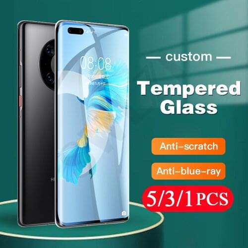 5-1Pcs phone protective film for Huawei mate 40 RS 30 30E 20 pro plus 40E P40 P30 P20 lite E 20X Tempered glass screen protector