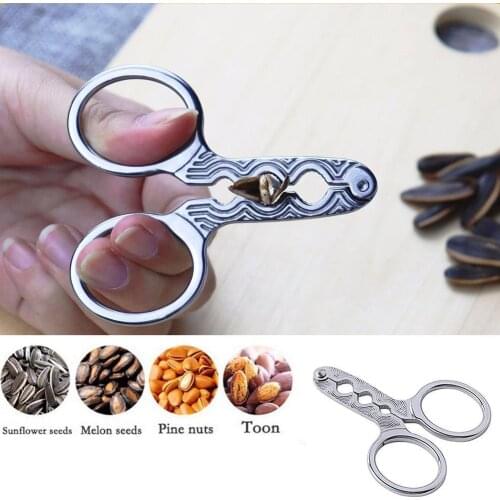1PC Melon Sheller Kitchen Household Walnut Nutcracker Scissor tool Clamp Cracker Nut sunflower Opener Plier Pine Seed B0S2