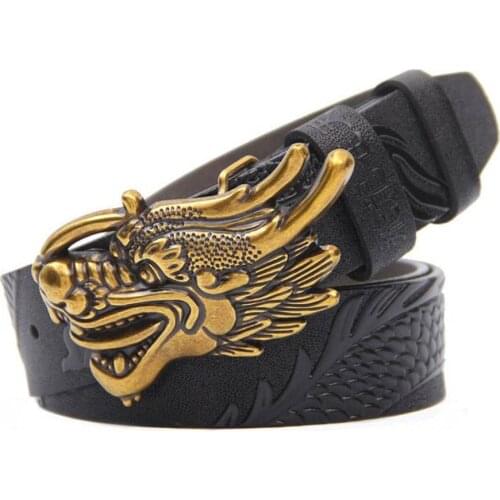 100% Genuine Leather Belt NEW Men dragon buckle belt Brand Design Strap Ceinture hommes Waistband Male,Leather Belt for Men